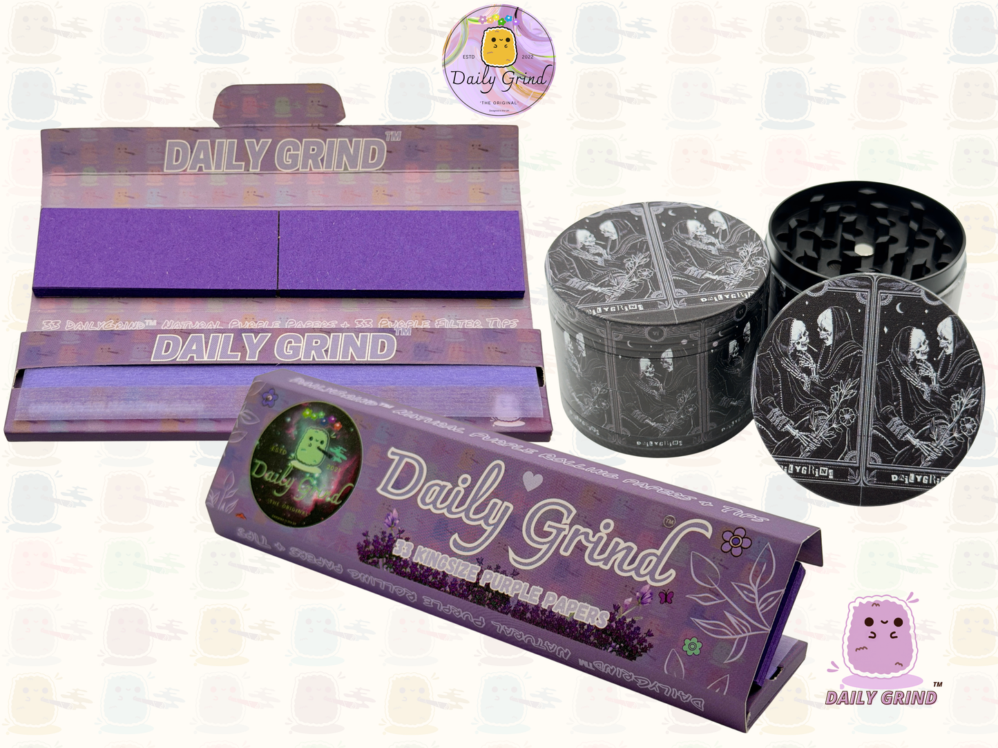 Motif Trippy coloré ondulé liquide Hallucination 50mm 4 pièces haute qualité personnalisé métal herbe broyeur cadeau 