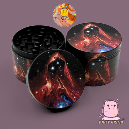 Motif Trippy coloré ondulé liquide Hallucination 50mm 4 pièces haute qualité personnalisé métal herbe broyeur cadeau 