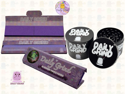 Black Made with Love Daily Grind - 50mm Premium 4-Piece Custom Metal Tobacco Herb Grinder Cute Gift