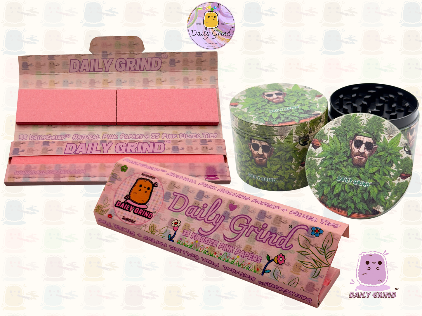 Motif Trippy coloré ondulé liquide Hallucination 50mm 4 pièces haute qualité personnalisé métal herbe broyeur cadeau 