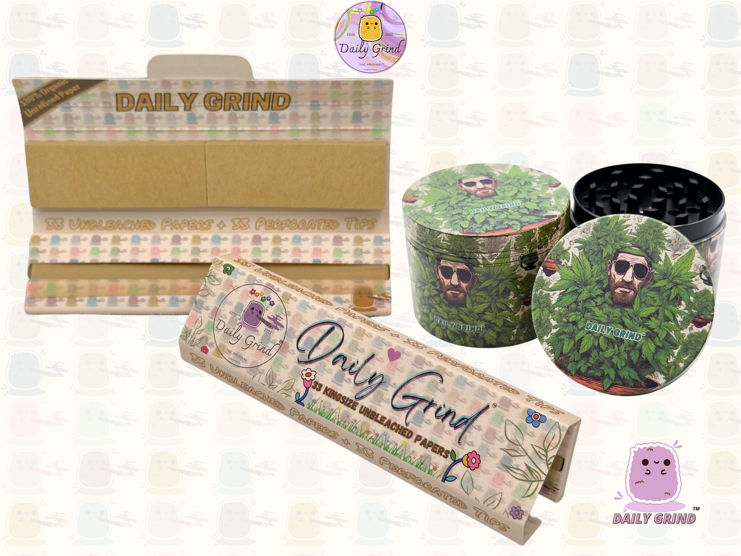 Motif Trippy coloré ondulé liquide Hallucination 50mm 4 pièces haute qualité personnalisé métal herbe broyeur cadeau 