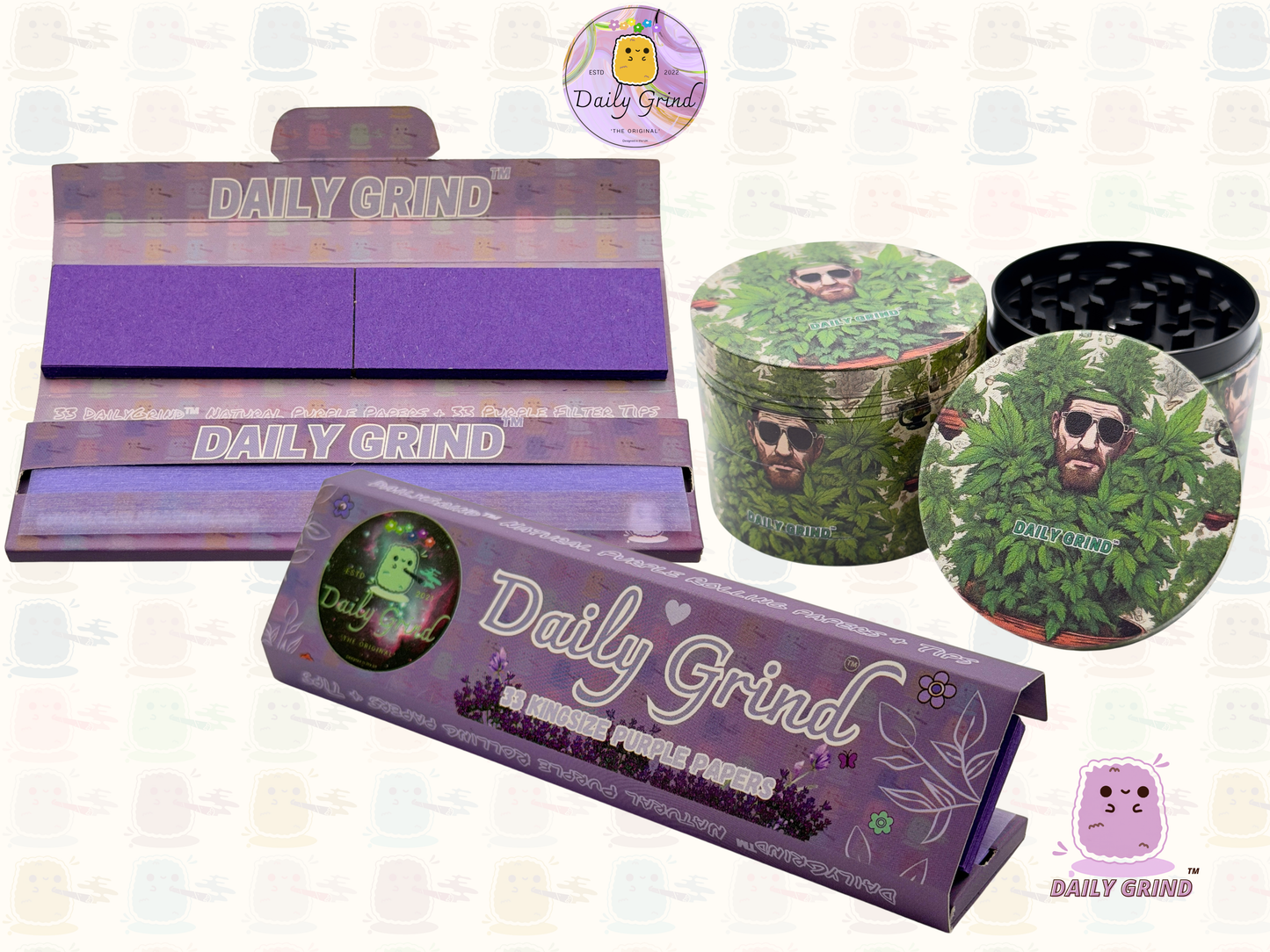 Motif Trippy coloré ondulé liquide Hallucination 50mm 4 pièces haute qualité personnalisé métal herbe broyeur cadeau 