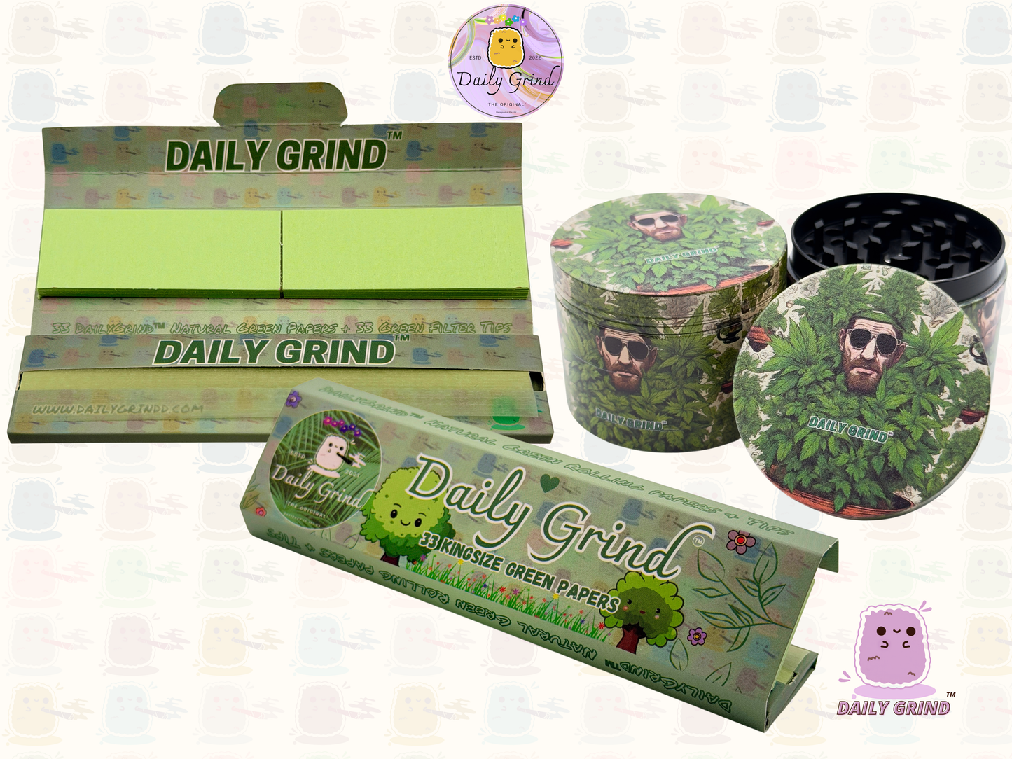 Motif Trippy coloré ondulé liquide Hallucination 50mm 4 pièces haute qualité personnalisé métal herbe broyeur cadeau 