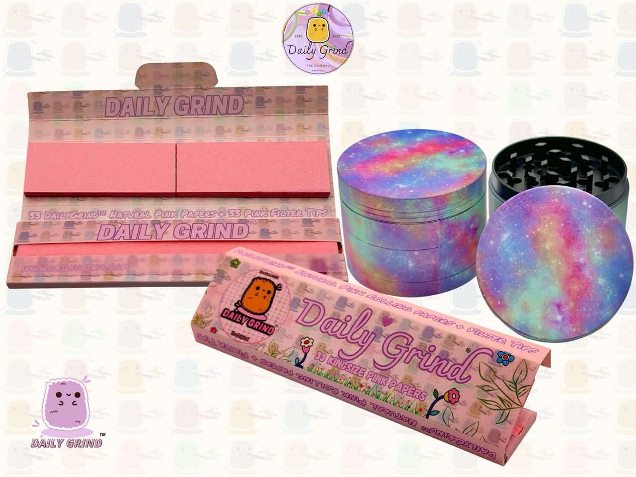 Voie lactée colorée galaxie mignonne 50mm 4 pièces cadeau de broyeur d'herbes en métal personnalisé de haute qualité 