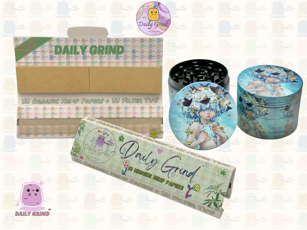50mm Cute Fairy Girl Spiritual Nature Cute Kawaii Art - 4 parties de haute qualité en métal Herb Grinder Cadeau 