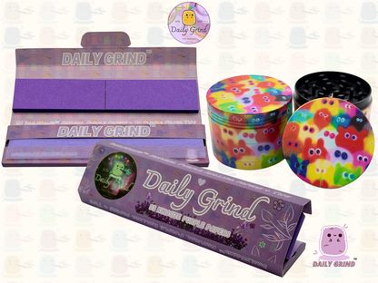 Motif Trippy coloré ondulé liquide Hallucination 50mm 4 pièces haute qualité personnalisé métal herbe broyeur cadeau 