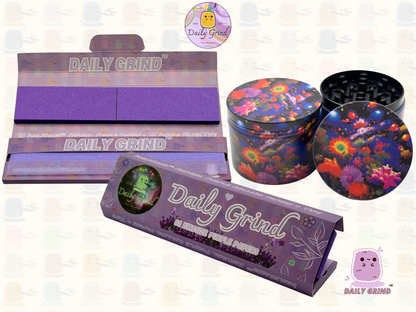 Fantasy Night Garden Flower Dream - 50mm 4-Piece High Quality Custom Metal Tobacco Herb Grinder Gift Idea