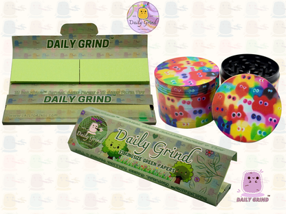 Motif Trippy coloré ondulé liquide Hallucination 50mm 4 pièces haute qualité personnalisé métal herbe broyeur cadeau 