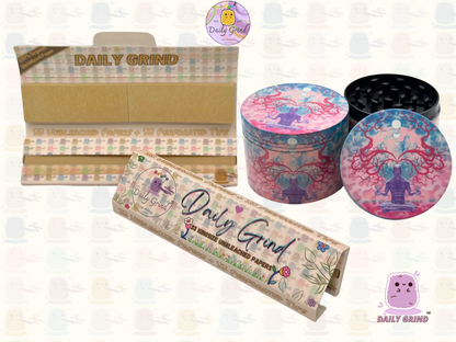 Motif Trippy coloré ondulé liquide Hallucination 50mm 4 pièces haute qualité personnalisé métal herbe broyeur cadeau 