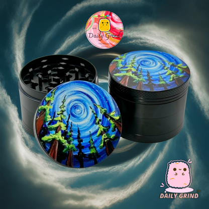 Portal In The Woods Vision - 50mm 4-Piece High Quality Custom Metal Tobacco Herb Grinder Gift Idea
