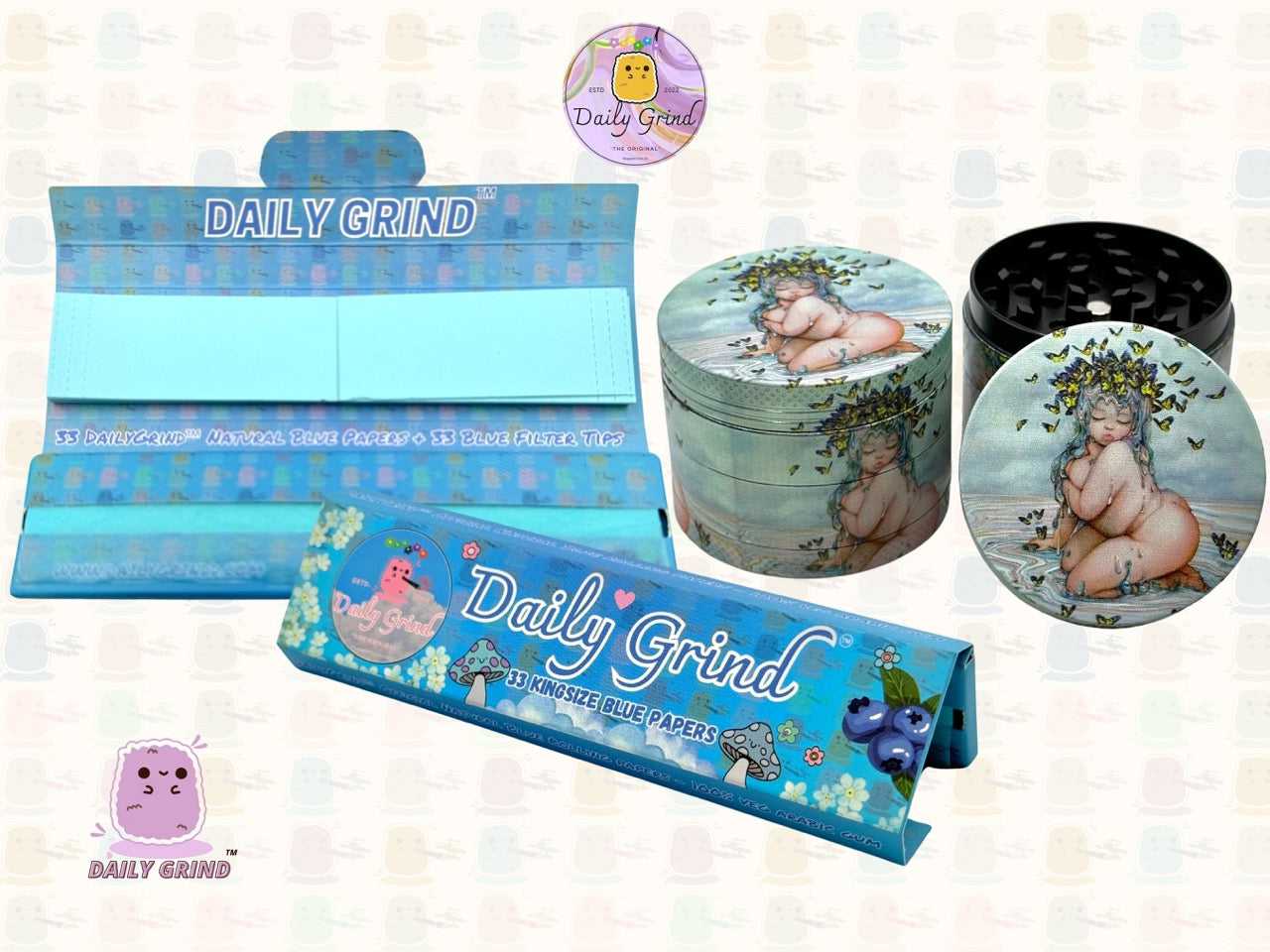 Thicc Butterfly Fairy Witch Cute Design - 50mm 4 pièces de haute qualité personnalisé broyeur d'herbes en métal cadeau 