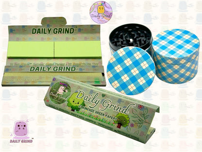 Blue Gingham Tartan Check Cute Cottage Pattern 50mm 4 Pièces Haute Qualité Personnalisé Métal Herb Grinder Cadeau 