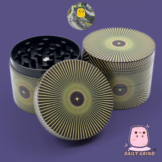 Black Hole Art - 50mm Premium 4-Piece Custom Metal Tobacco Herb Grinder Gift Idea