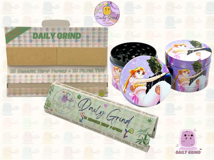Anime drôle parodie dessin animé filles mignonnes - 50mm 4 pièces haute qualité personnalisé broyeur d'herbes en métal cadeau 