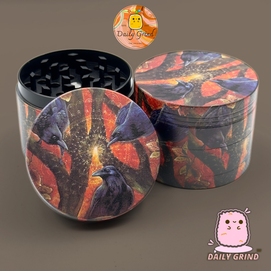 Colorido patrón trippy alucinación líquida ondulada 50 mm 4 piezas regalo de molinillo de hierbas de metal personalizado de alta calidad 