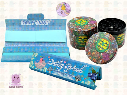 Motif Trippy coloré ondulé liquide Hallucination 50mm 4 pièces haute qualité personnalisé métal herbe broyeur cadeau 