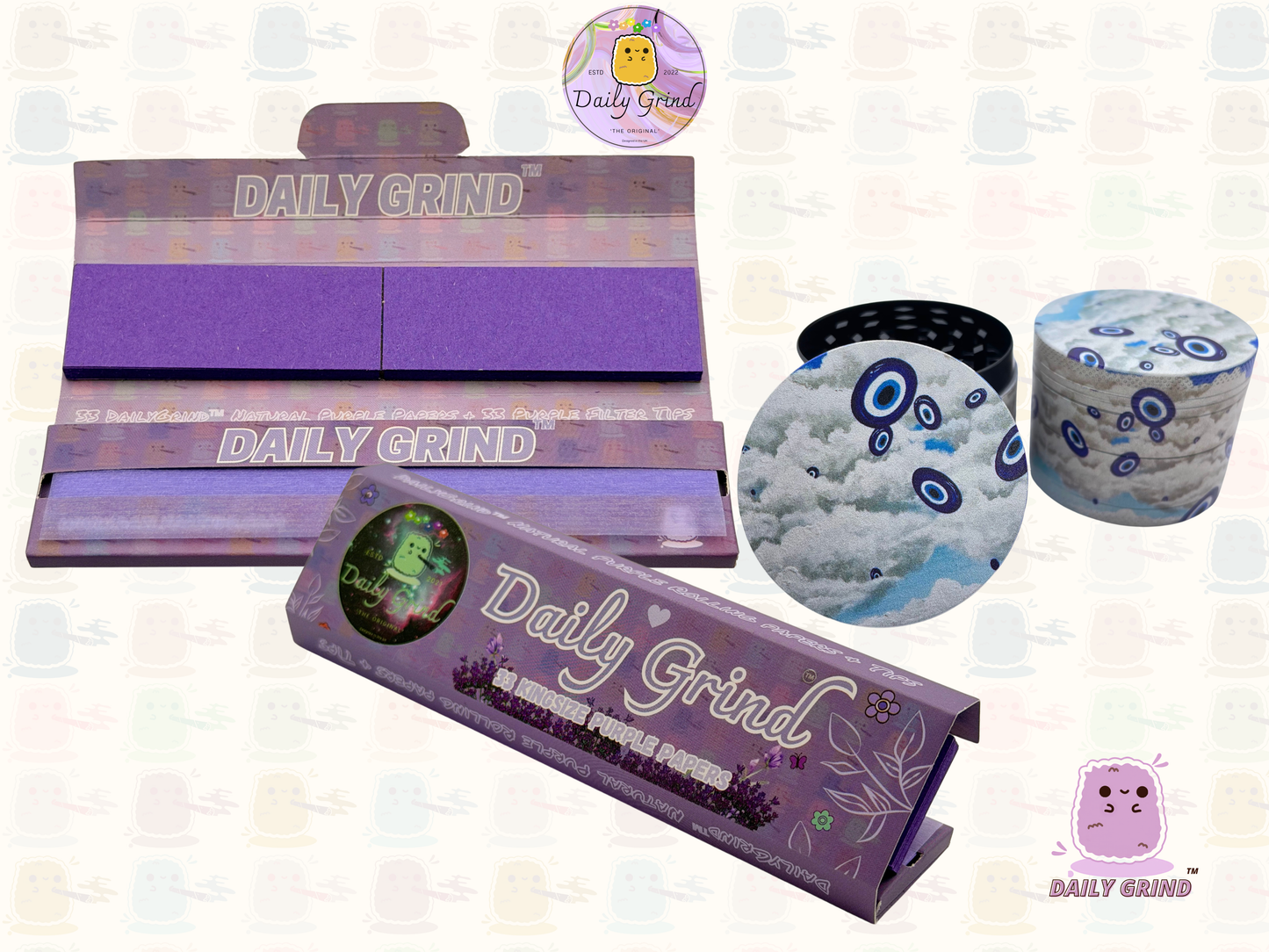 Spiritual Eye of Protection - 50mm 4-Piece High Quality Custom Metal Tobacco Herb Grinder Gift Idea