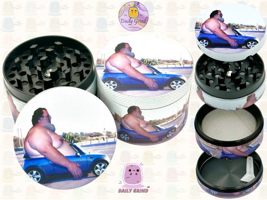 Papa Bod dans un Drop Top Mini 50mm 4 pièces de haute qualité personnalisé broyeur d'herbes en métal cadeau 