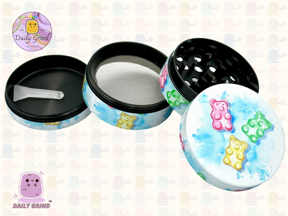 Gummy Bear Sweet Candy Cute - 50mm 4-Piece High Quality Custom Metal Tobacco Herb Grinder Gift Idea