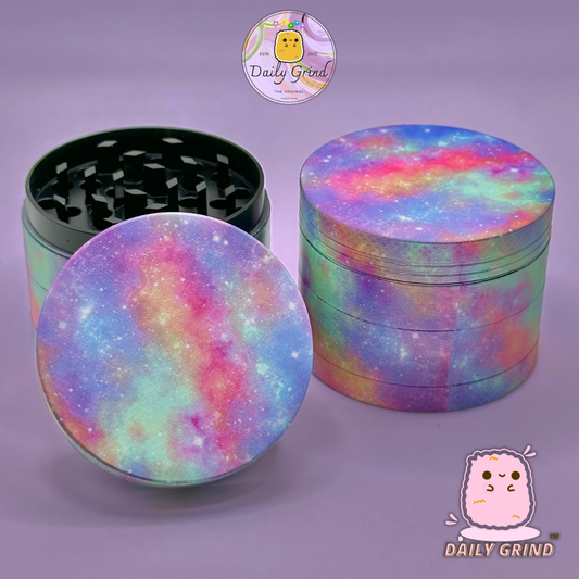 Voie lactée colorée galaxie mignonne 50mm 4 pièces cadeau de broyeur d'herbes en métal personnalisé de haute qualité 