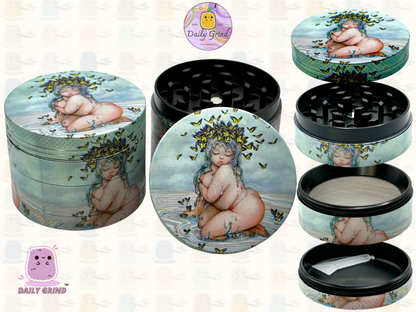 Thicc Butterfly Fairy Witch Cute Design - 50mm 4 pièces de haute qualité personnalisé broyeur d'herbes en métal cadeau 
