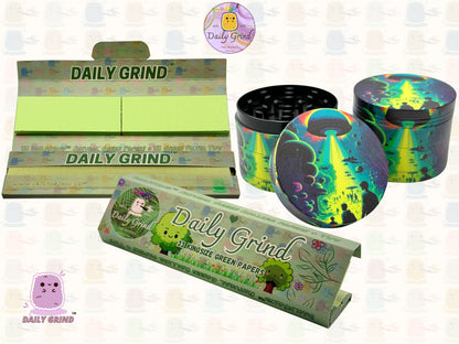 Alien Ship Abduction Spooky Apocalypse Vert 50mm 4 Pièces Haute Qualité Personnalisé Métal Herb Grinder Cadeau 