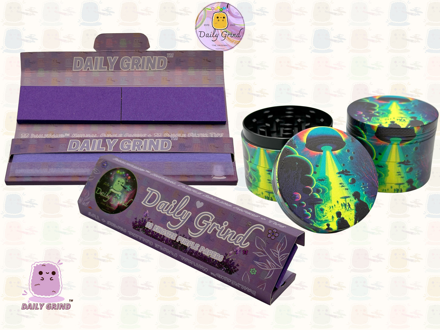 Alien Ship Abduction Spooky Apocalypse Vert 50mm 4 Pièces Haute Qualité Personnalisé Métal Herb Grinder Cadeau 