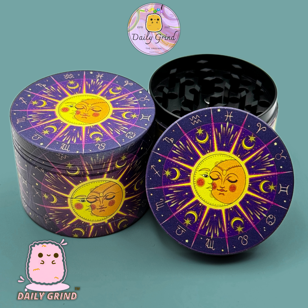 Motif Trippy coloré ondulé liquide Hallucination 50mm 4 pièces haute qualité personnalisé métal herbe broyeur cadeau 