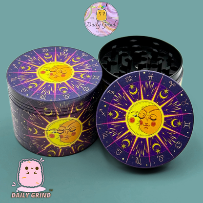 Motif Trippy coloré ondulé liquide Hallucination 50mm 4 pièces haute qualité personnalisé métal herbe broyeur cadeau 