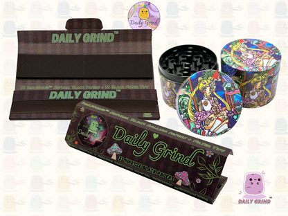 Cute Anime Baddie Parody - 50mm 4-Piece Premium Custom Metal Tobacco Herb Grinder Cute Gift Idea