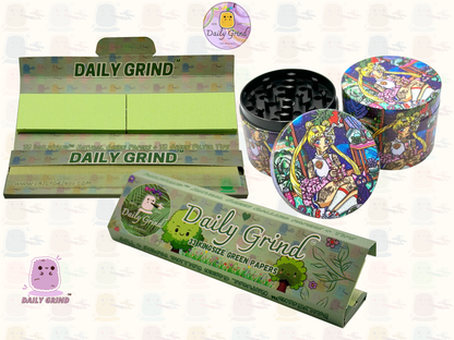 Cute Anime Baddie Parody - 50mm 4-Piece Premium Custom Metal Tobacco Herb Grinder Cute Gift Idea