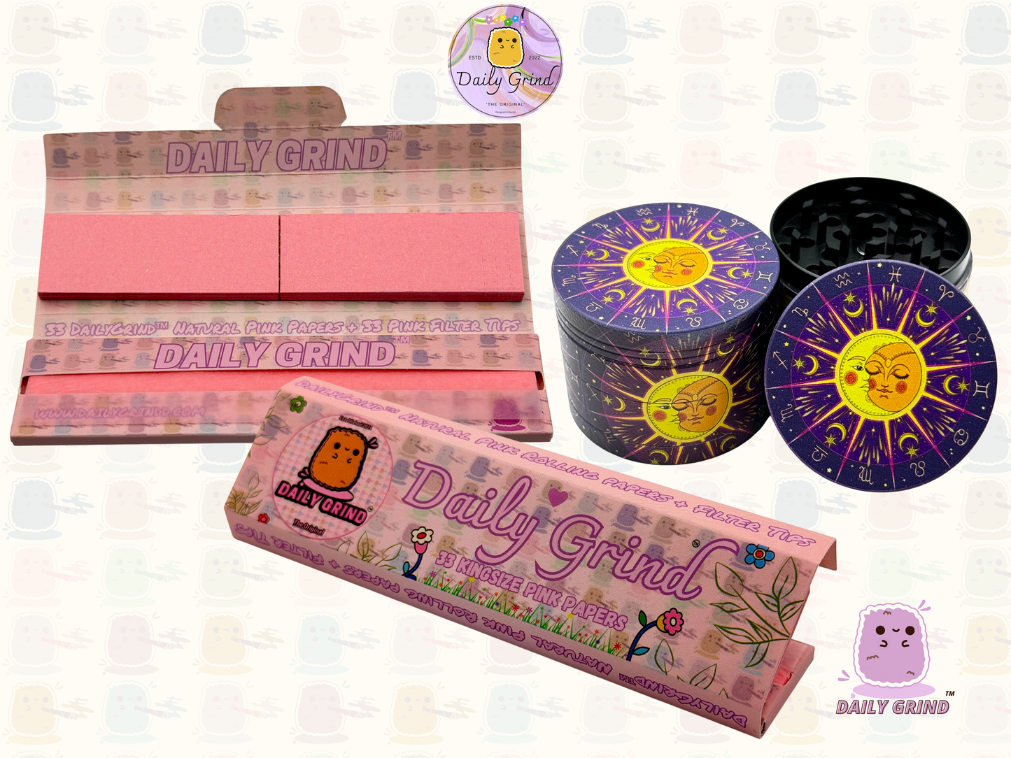Motif Trippy coloré ondulé liquide Hallucination 50mm 4 pièces haute qualité personnalisé métal herbe broyeur cadeau 