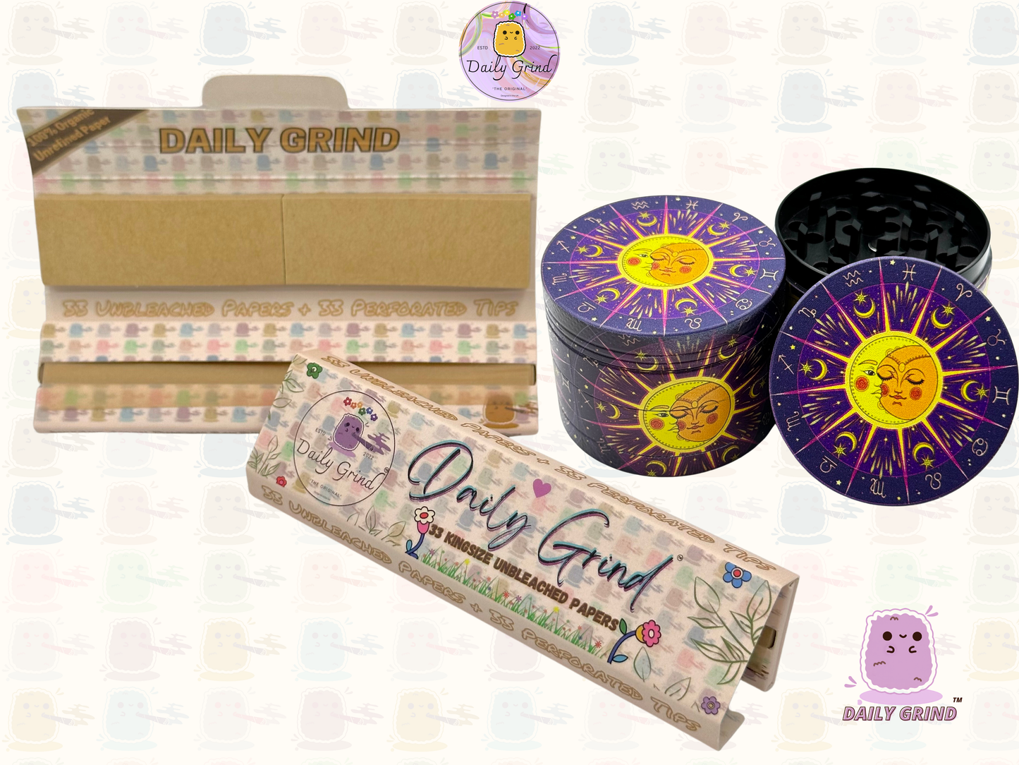 Motif Trippy coloré ondulé liquide Hallucination 50mm 4 pièces haute qualité personnalisé métal herbe broyeur cadeau 