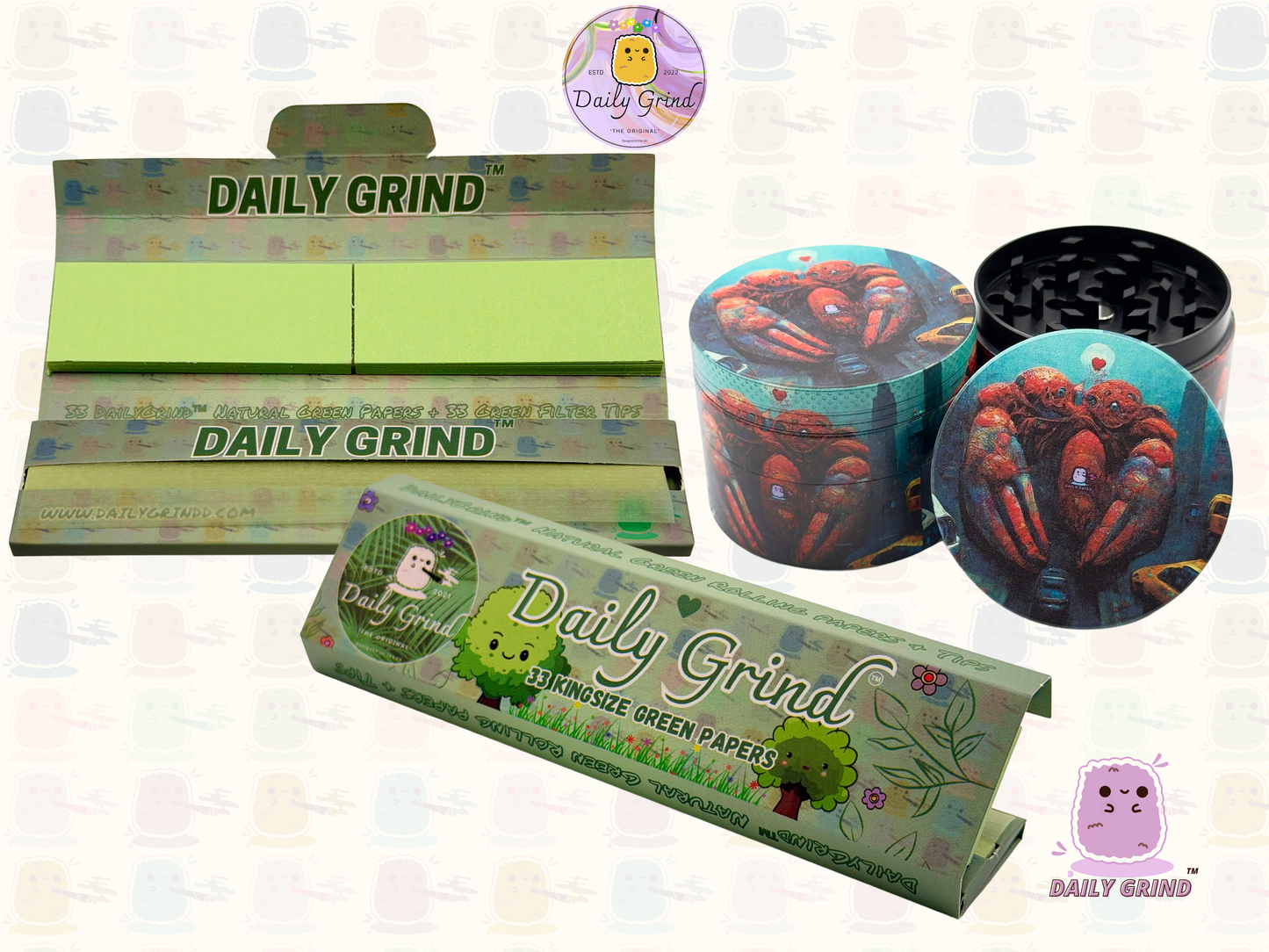 Motif Trippy coloré ondulé liquide Hallucination 50mm 4 pièces haute qualité personnalisé métal herbe broyeur cadeau 