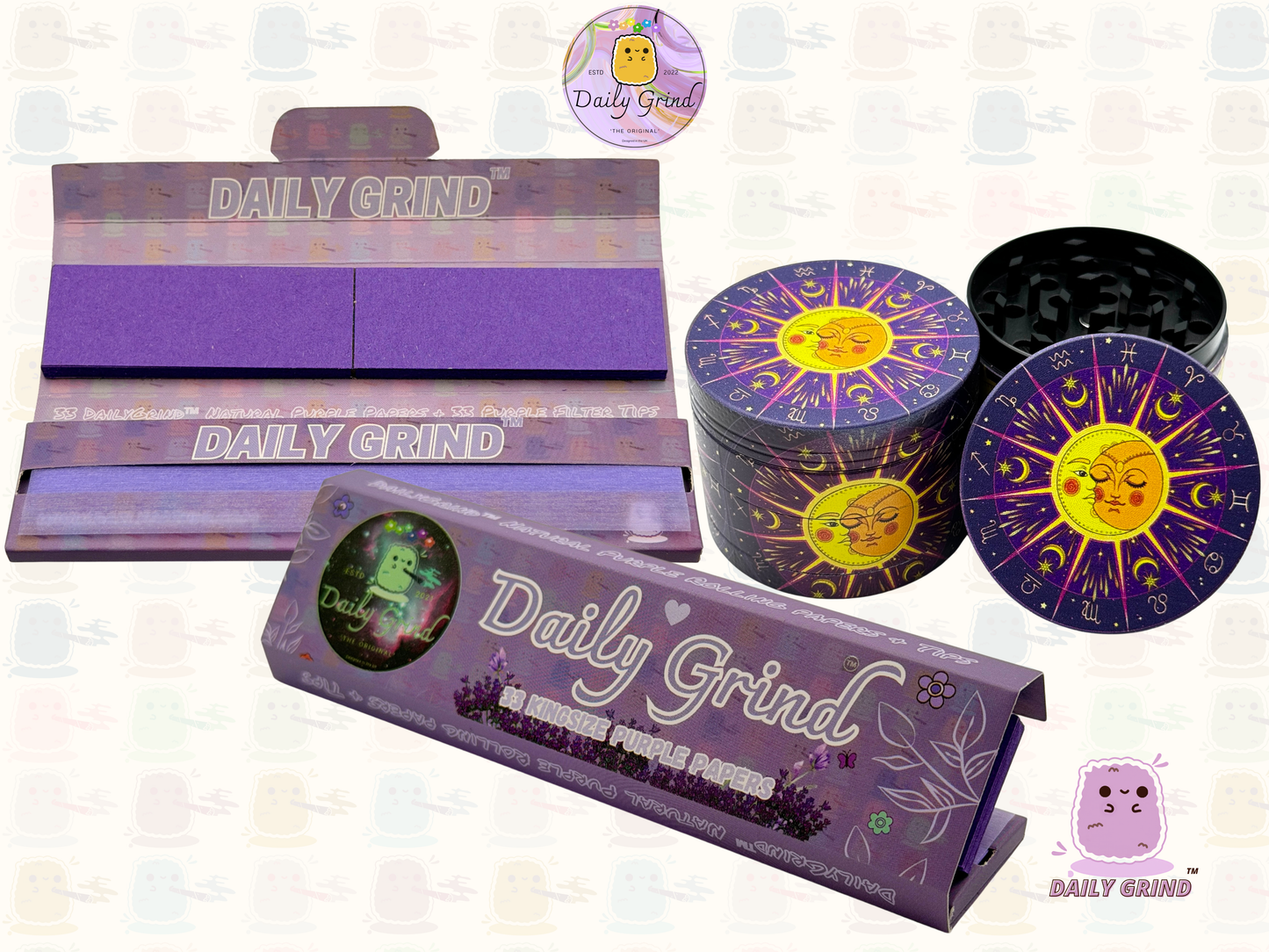 Motif Trippy coloré ondulé liquide Hallucination 50mm 4 pièces haute qualité personnalisé métal herbe broyeur cadeau 