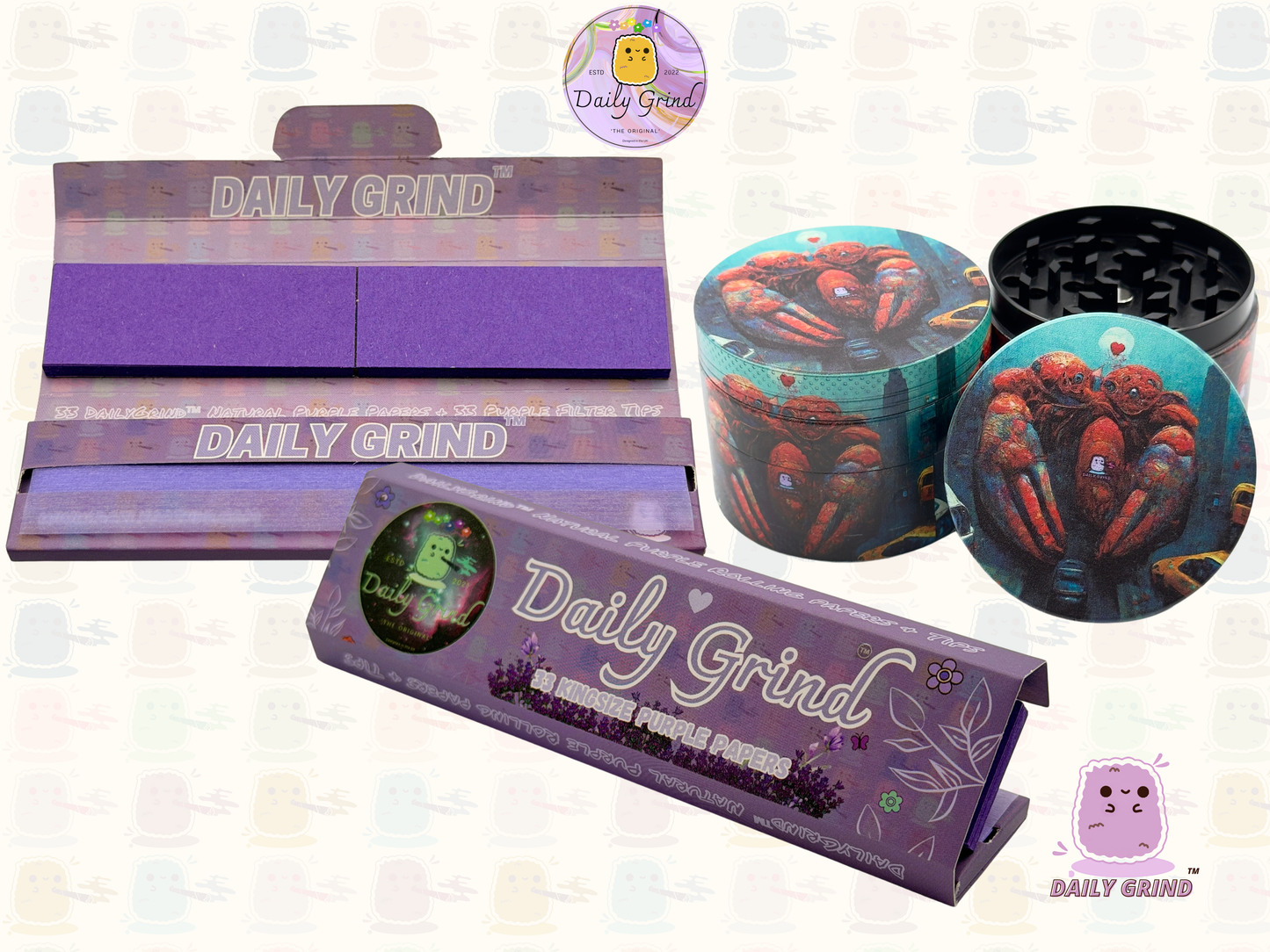 Motif Trippy coloré ondulé liquide Hallucination 50mm 4 pièces haute qualité personnalisé métal herbe broyeur cadeau 