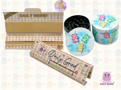 Gummy Bear Sweet Candy Cute - 50mm 4-Piece High Quality Custom Metal Tobacco Herb Grinder Gift Idea