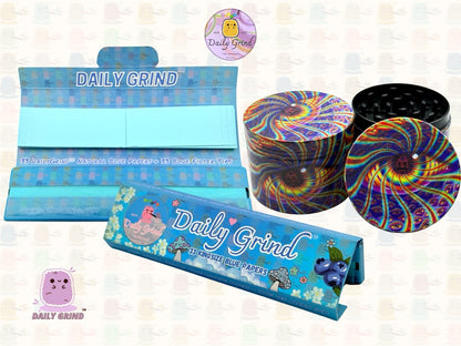 Motif Trippy coloré ondulé liquide Hallucination 50mm 4 pièces haute qualité personnalisé métal herbe broyeur cadeau 