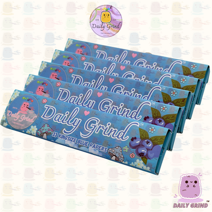 Papel de liar tamaño king azul Daily Grind™: ¡alta calidad, súper lindo! Regalo de 33 hojas.