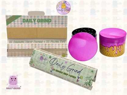 Cornet de crème glacée Cherry Bubblegum, Design rose mignon, 50mm, 4 pièces, broyeur d'herbes en métal personnalisé de haute qualité, cadeau 