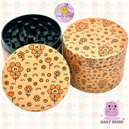 Conception mignonne de fleurs d'oranger d'automne - 50mm 4 pièces cadeau de broyeur d'herbes en métal personnalisé de haute qualité 