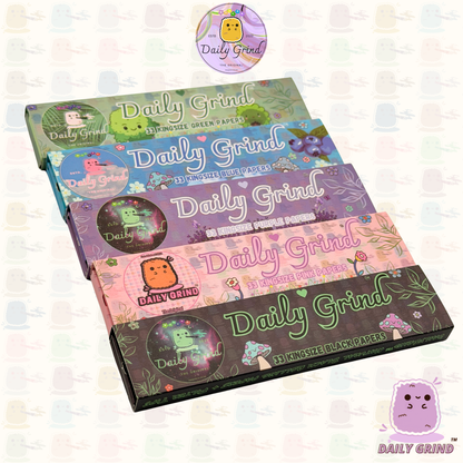 Papel de liar tamaño king azul Daily Grind™: ¡alta calidad, súper lindo! Regalo de 33 hojas.