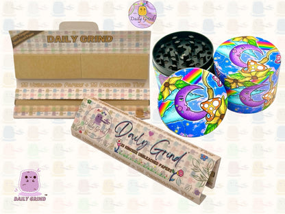 Coloré Trippy Moon Mushroom Rainbow Trippy - 50mm 4 pièces de haute qualité personnalisé en métal broyeur d'herbes cadeau 