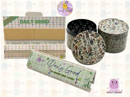 Vintage Flowers & Fauna Botanical Vintage Chart - 50mm 4-Piece High Quality Custom Metal Tobacco Herb Grinder Gift