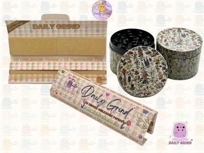 Vintage Flowers & Fauna Botanical Vintage Chart - 50mm 4-Piece High Quality Custom Metal Tobacco Herb Grinder Gift