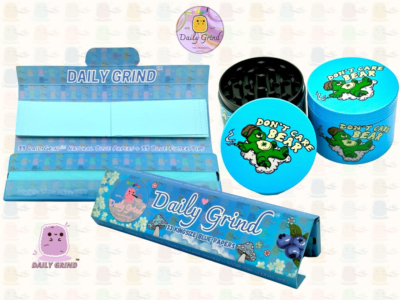 Don't Care Sleepy Lazy Parody Art Funny - 50mm 4 pièces de haute qualité personnalisé en métal broyeur d'herbes cadeau 