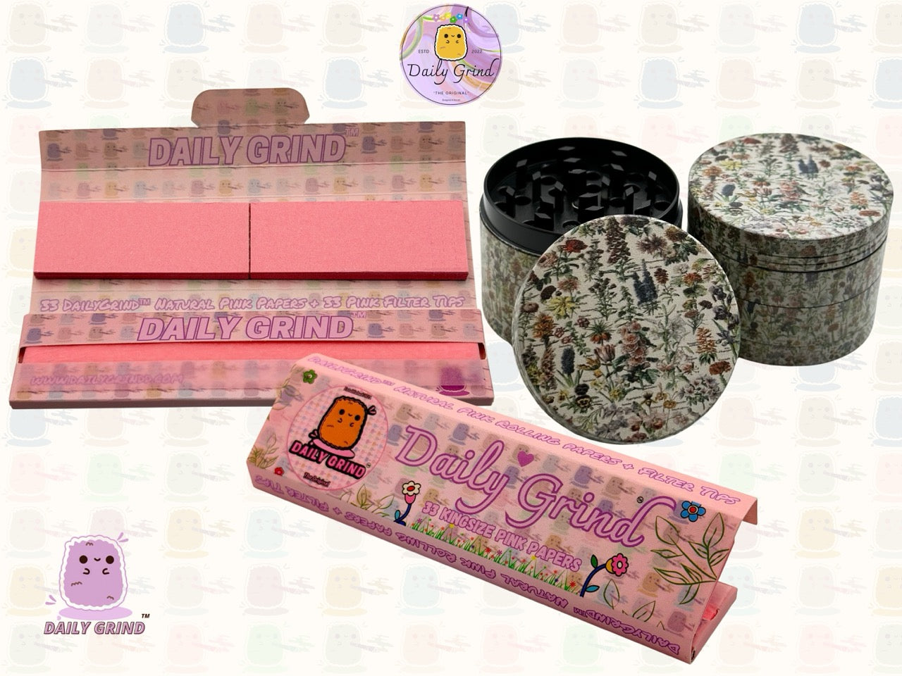 Vintage Flowers & Fauna Botanical Vintage Chart - 50mm 4-Piece High Quality Custom Metal Tobacco Herb Grinder Gift