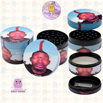 One Eyed Dude Funny - 50mm Premium 4-Piece Custom Metal Tobacco Herb Grinder Gift Idea