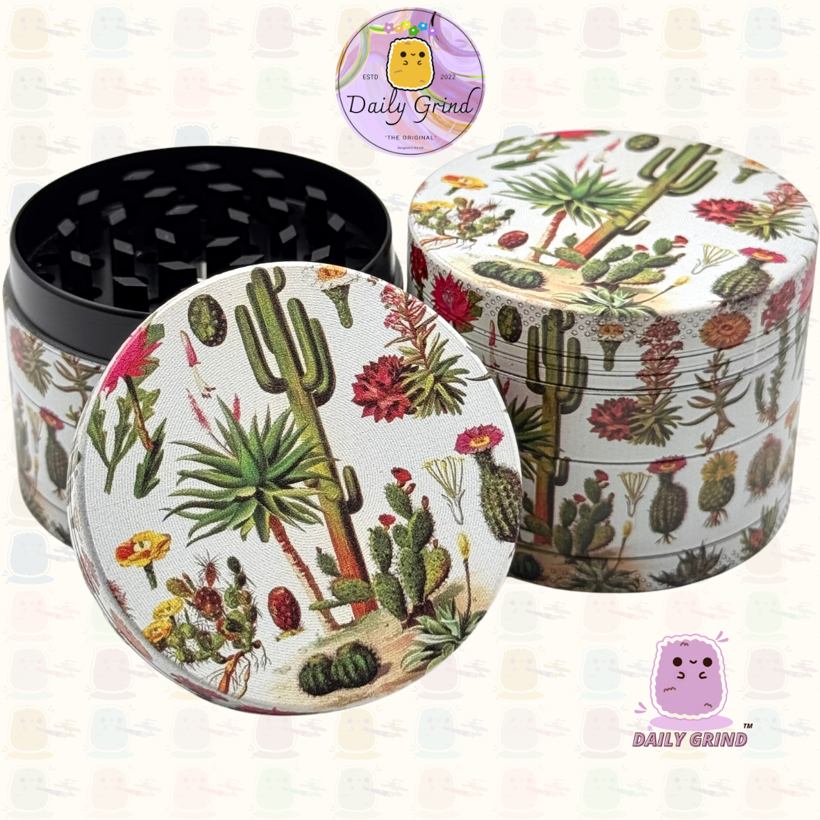 Mignon œil de cristal coloré Trippy 50mm 4 pièces de haute qualité personnalisé broyeur d'herbes en métal cadeau 