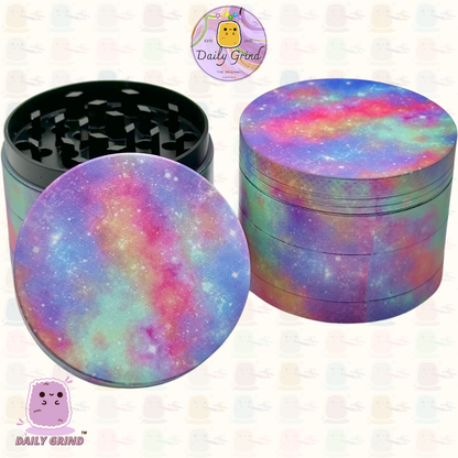 Voie lactée colorée galaxie mignonne 50mm 4 pièces cadeau de broyeur d'herbes en métal personnalisé de haute qualité 
